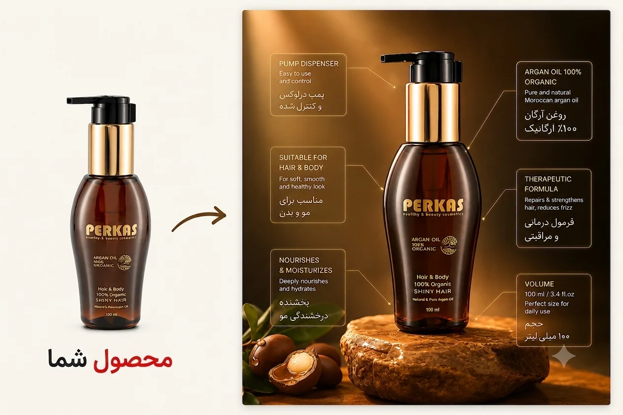 عکس اینفوگرافیک ویژگی‌های محصول